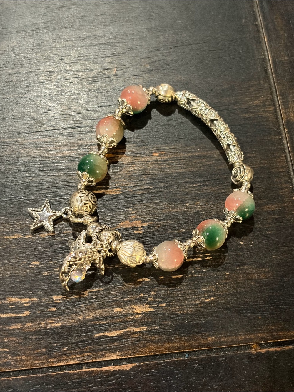 Gemstone Moon and Stars Bracelet